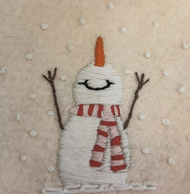 Monday, July 20th from 2:00–4:30 PM: Embroidered Snow Globe. Stitchmas in July
