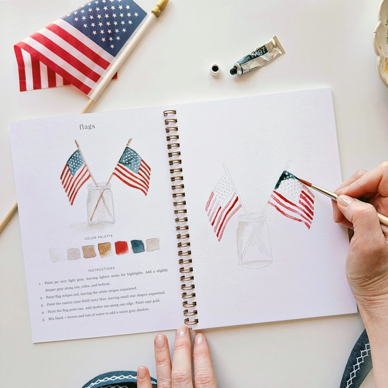 June 25th, Emily Lex Studio: "Americana Watercolor Workbook" Painting Class