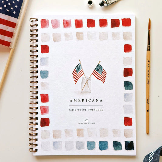 June 25th, Emily Lex Studio: "Americana Watercolor Workbook" Painting Class