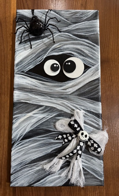 Spooky Spider Acrylic Painting Class: Thursday, October 9, 2025 10:30am - 1:30pm