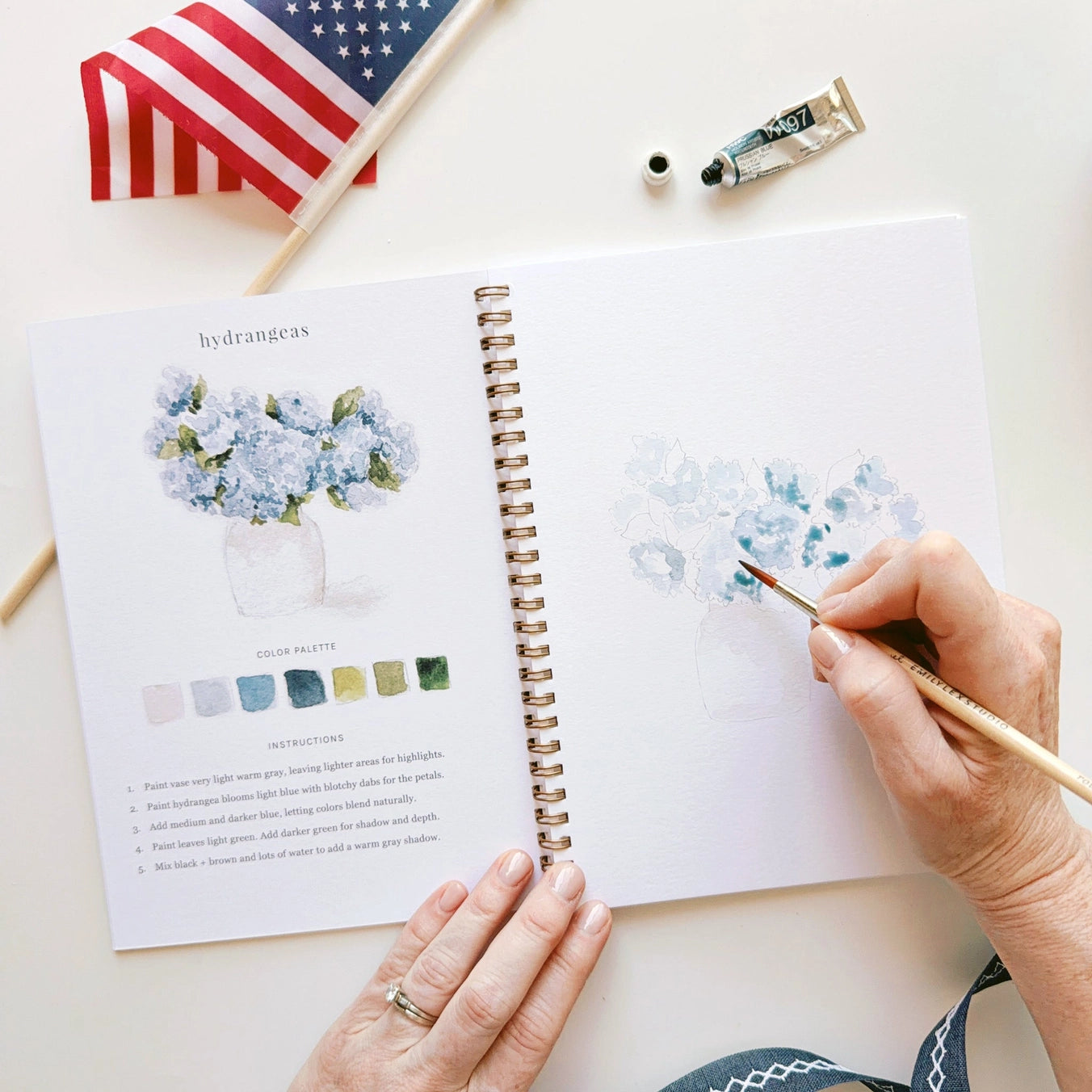 June 25th, Emily Lex Studio: "Americana Watercolor Workbook" Painting Class