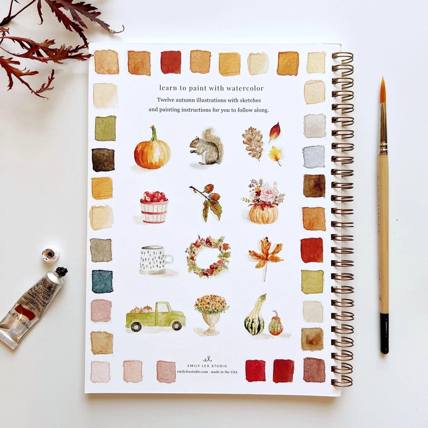 September 3rd, Emily Lex Studio: "Autumn Watercolor Workbook" Painting Class