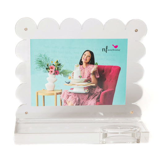 Clearly a-nora-ble Scalloped Acrylic Picture Frame